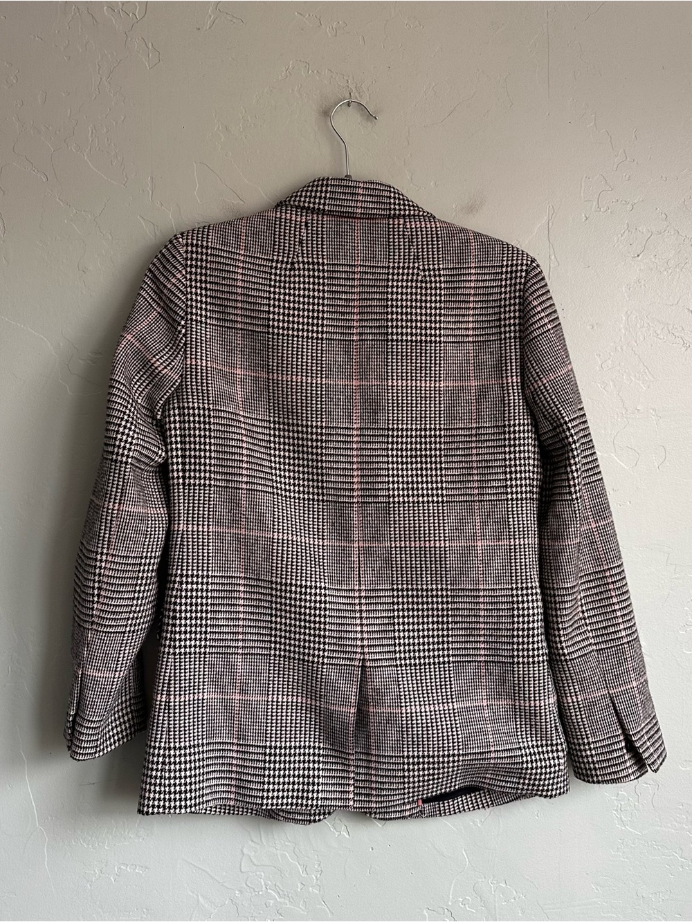 J. Crew Plaid Houndstooth Wool Blend Boyfriend Blazer Women's 2 Classic Preppy - Picture 3 of 7